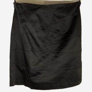 Calvin Klein - Black Skirt, Size12, Black, Zig Zag stitched design
